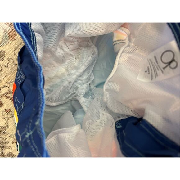 Ocean Pacific NWT Multicolor Swim Trunks Shorts in Blue Topaz, Sz Small, MP $50 - Picture 7 of 8